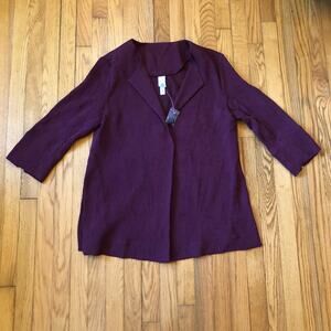 Wynne Layers NWOT Women's Deep Purple Knit Cardigan - Size L